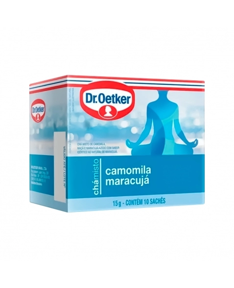 CHÁ MISTO CAMOMILA E MARACUJÁ 15G C/10 SACHÊS DR.OETKER