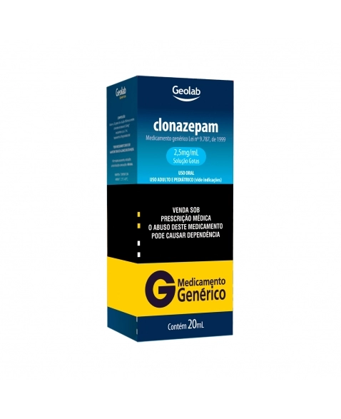 CLONAZEPAM 2,5MG/ML 20ML B1* GEOLAB