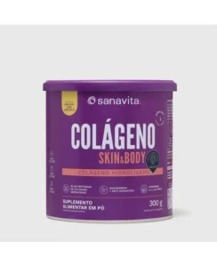 COLÁGENO SKIN & BODY ABACAXI COM HORTELÃ 300G SANAVITA
