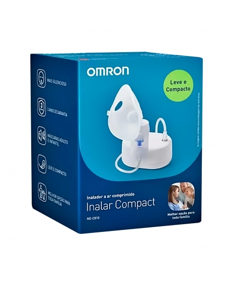 CONJUNTO INALADOR COMPRESSOR INALAR COMPACT NE-C810 OMRON