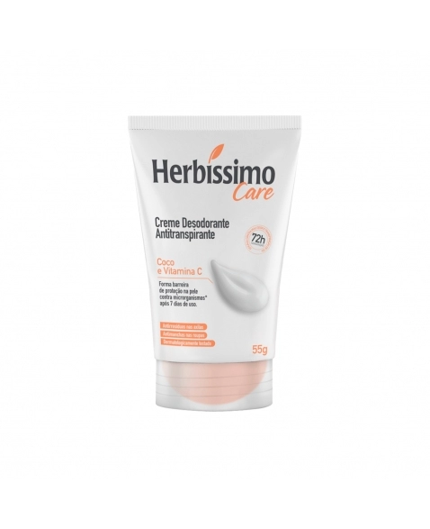 DESODORANTE CREME HERBÍSSIMO CARE BISNAGA COCO E VITAMINA C 55G DANA