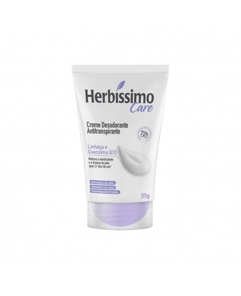 DESODORANTE CREME HERBÍSSIMO CARE BISNAGA LINHAÇA E COENZIMA Q10 55G DANA