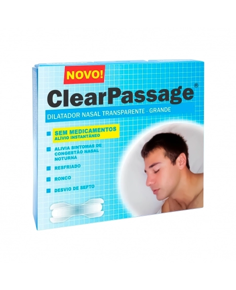 DILATADOR NASAL CLEAR PASSAGE TRANSPARENTE G C/9 SUNMASTER