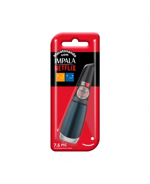 ESMALTE IMPALA GLITTER MARATONANDO NETFLIX CHEIO DE SUSPENSE BLISTER MUNDIAL