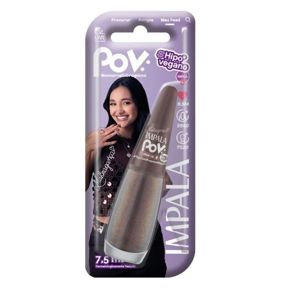 ESMALTE IMPALA GLITTER TOP COAT POV GLOW UP MUNDIAL