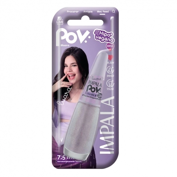 ESMALTE IMPALA GLITTER TOP COAT POV TO PRONTA MUNDIAL