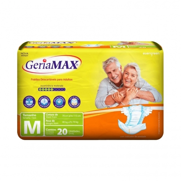 FRALDA DESARTÁVEL PARA ADULTOS ECONOMICO TAM M C/20 GERIAMAX