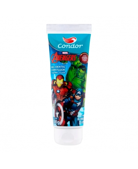GEL DENTAL COM FLÚOR INFANTIL AVENGERS 100G CONDOR