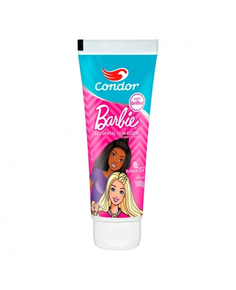 GEL DENTAL COM FLÚOR INFANTIL BARBIE 100G CONDOR