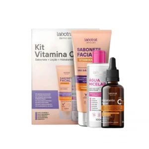 KIT FACIAL VITAMINA C SABONETE + LOÇÃO + HIDRATANTE DERMO SKIN LABOTRAT