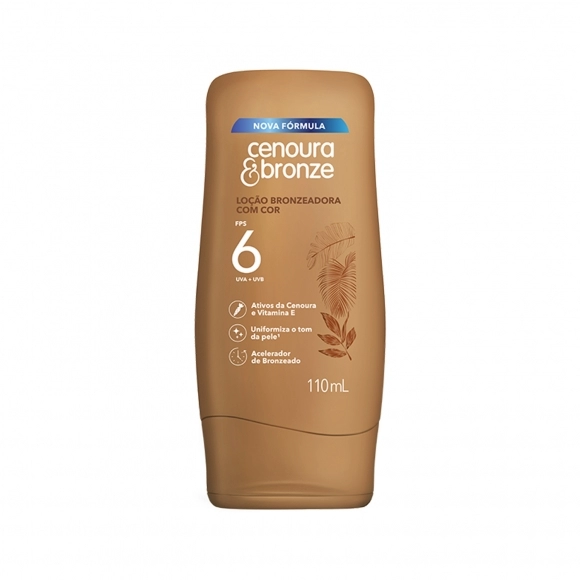 LOÇÃO BRONZEADORA C/ COR FPS6 110ML CENOURA E BRONZE COTY