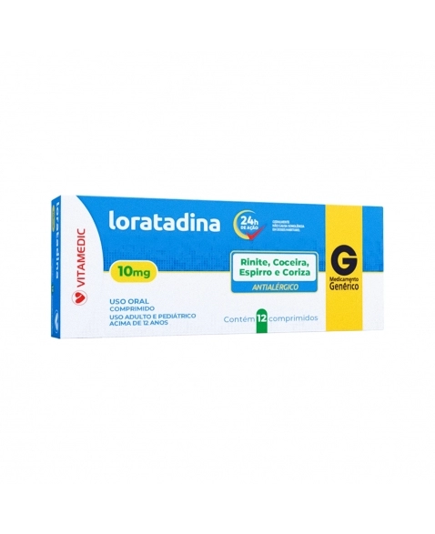 LORATADINA 10MG 12COM VITAMEDIC