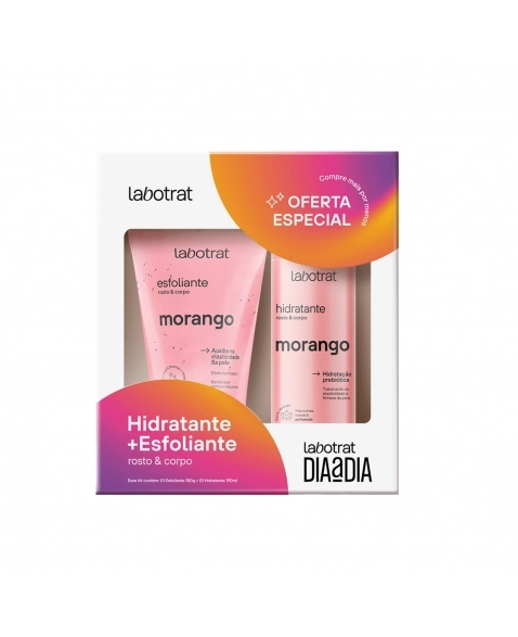 PACK LOCAO HIDRATANTE + ESFOLIANTE MORANGO DIA A DIA LABOTRAT