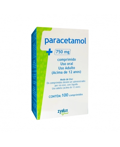 PARACETAMOL 750MG 10BL 10COM ZYDUS