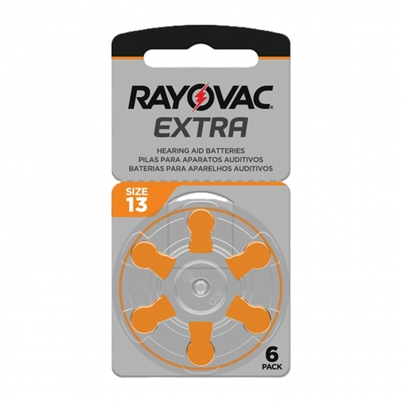 PILHA AUDITIVA EXTRA TAM 13 6UN RAYOVAC