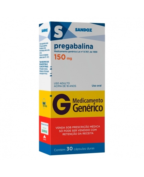 PREGABALINA 150MG 30COM C1* SANDOZ
