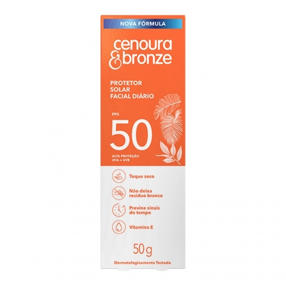PROTETOR SOLAR FACIAL DIÁRIO FPS50 50G CENOURA E BRONZE COTY