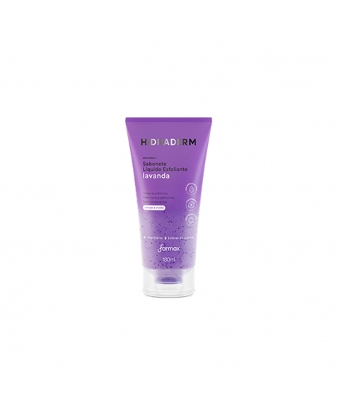 SABONETE LÍQUIDO ESFOLIANTE LAVANDA HIDRADERM 180ML FARMAX