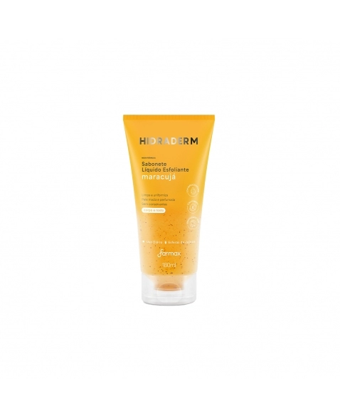 SABONETE LÍQUIDO ESFOLIANTE MARACUJÁ HIDRADERM 180ML FARMAX