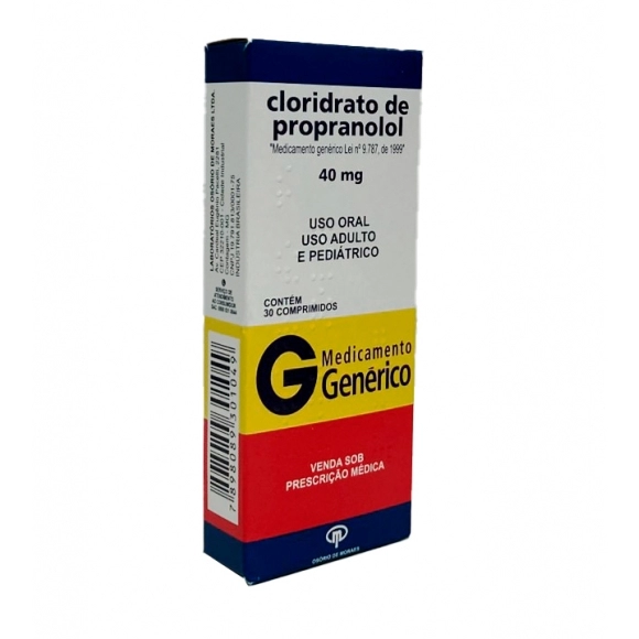 CLORIDRATO DE PROPRANOLOL 40MG 30COMP OSORIO DE MORAES