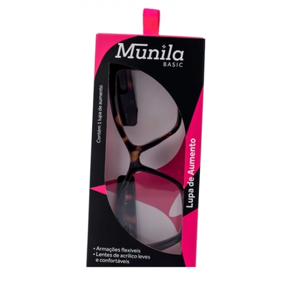 LUPA PARA LEITURA BASIC FEMININA ANIMAL PRINT +2.00 MUNILA