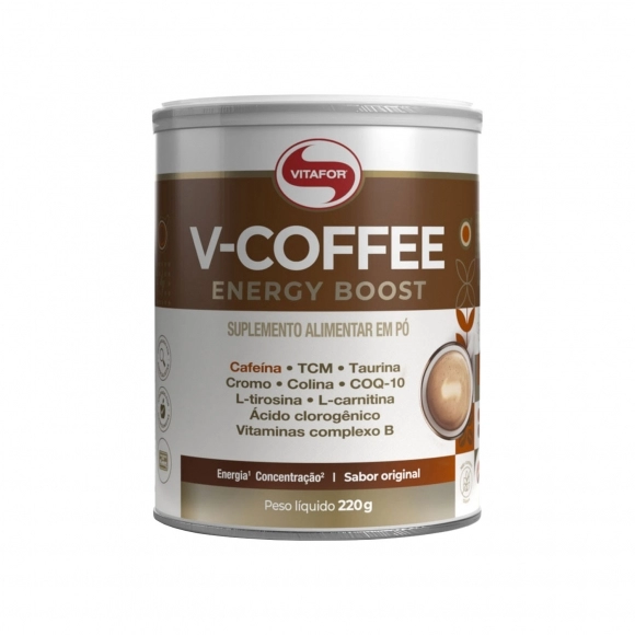 V-COFFE ENERGY BOOST LATA SABOR ORIGINAL 220G VITAFOR