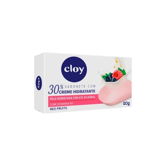 SABONETE EM BARRA RED FRUITS 80G CLOY