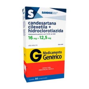 CANDESARTANA + HIDROCLOROTIAZIDA 16MG + 12,5MG 30COM SANDOZ