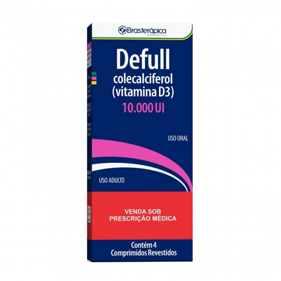 DEFULL D3 10000UI 4 COMPRIMIDOS BRASTERAPICA