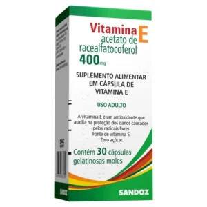 VITAMINA E 400MG 30 CAPSULAS GELATINOSAS – SANDOZ