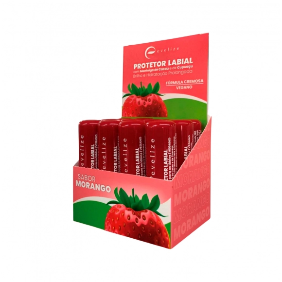 PROTETOR LABIAL MORANGO C/12 EVELIZE
