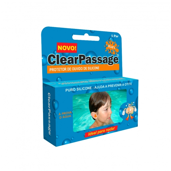 PROTETOR OUVIDO SILICONE INFANTIL C/1 PAR CLEAR PASSAGE