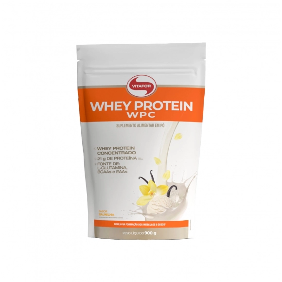 WHEY PROTEIN WPC POUCH BAUNILHA 900G VITAFOR