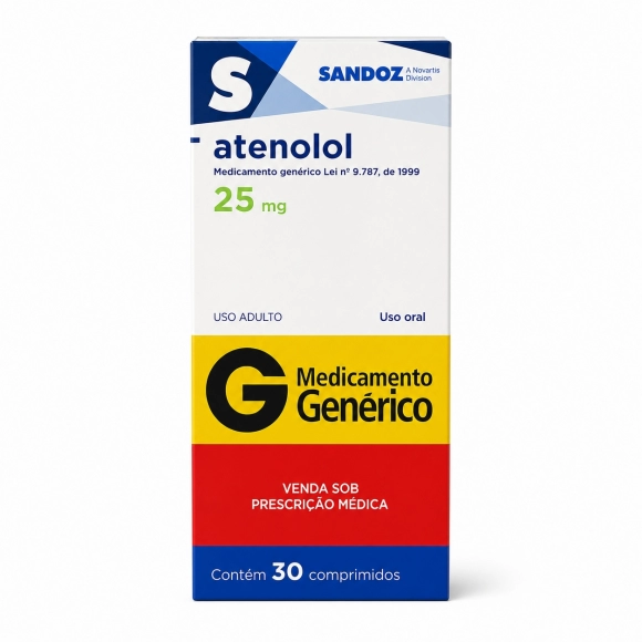 ATENOLOL 25MG 30COM REVESTIDO SANDOZ