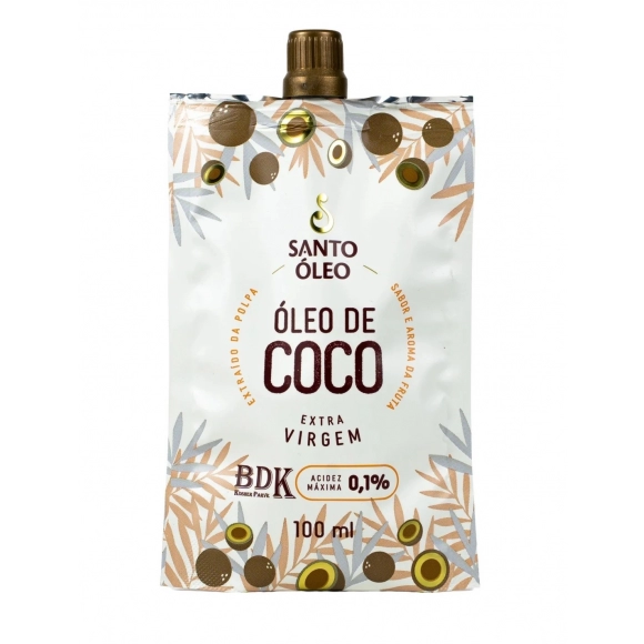 ÓLEO DE COCO EXTRAVIRGEM POLPA 100ML SANTO ÓLEO