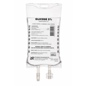 SOLUÇÃO DE GLICOSE 5% BOLSA PVC ESTÉRIL SISTEMA FECHADO 500ML JP FARMA
