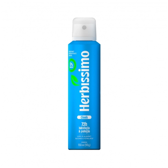 DESODORANTE AEROSSOL ZERO ALUMÍNIO HERBÍSSIMO CLOUDS 150ML DANA