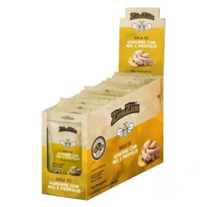 BALA DE GENGIBRE COM MEL E PRÓPOLIS 20 ENVELOPES 30G ZIINZIIN