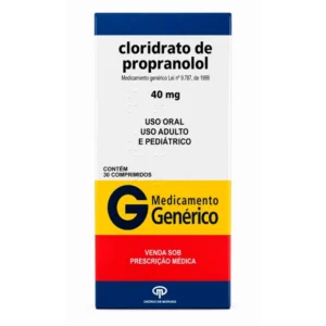 CLORIDRATO DE PROPRANOLOL 40MG 30COMP OSORIO DE MORAES