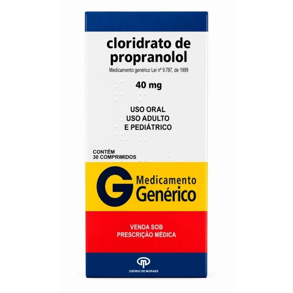 CLORIDRATO DE PROPRANOLOL 40MG 30COMP OSORIO DE MORAES