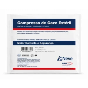 COMPRESSA GAZE ESTÉRIL 7,5X7,5 13FIOS C/10 CROCHÊ NEVE