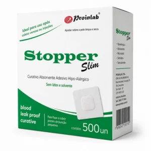 CURATIVO STOPPER SLIM HIPOALERGÊNICO BRANCO C/500 PROINLAB