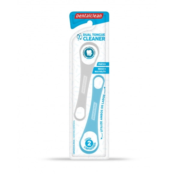 LIMPADOR DE LINGUA DUAL C/2 DENTALCLEAN