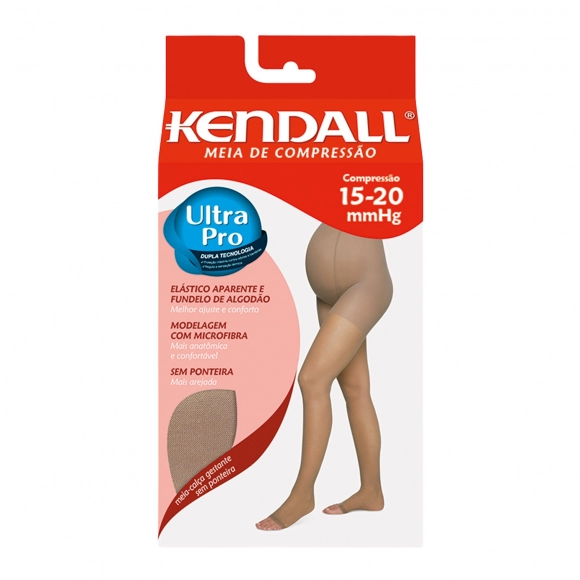 MEIA GESTANTE 15/20 MÉDIA COMPRESSÃO SEM PONTEIRA MEL G 1373 KENDALL