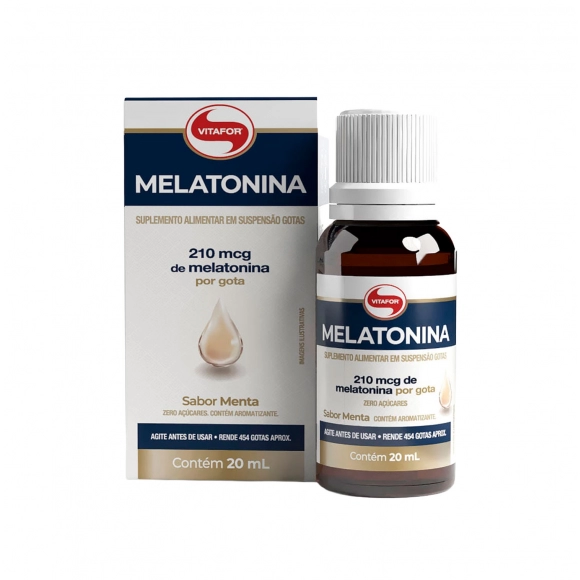 MELATONINA EM GOTAS SABOR MENTA 20ML VITAFOR