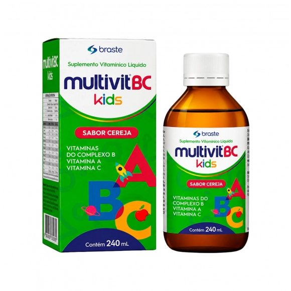 MULTIVIT BC KIDS CEREJA 240ML BRASTERAPICA