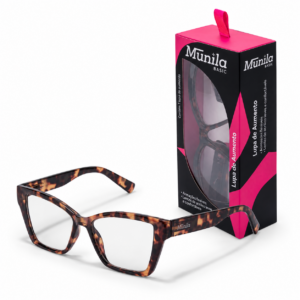 LUPA PARA LEITURA BASIC FEMININA ANIMAL PRINT +3.00 MUNILA