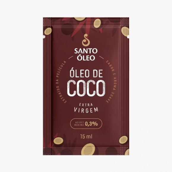 ÓLEO DE COCO EXTRAVIRGEM POLPA 15ML C/40 SANTO ÓLEO