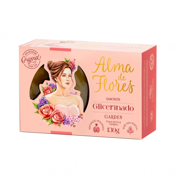 SABONETE EM BARRA ALMA DE FLORES GLICERINA GARDEN 130G MEMPHIS