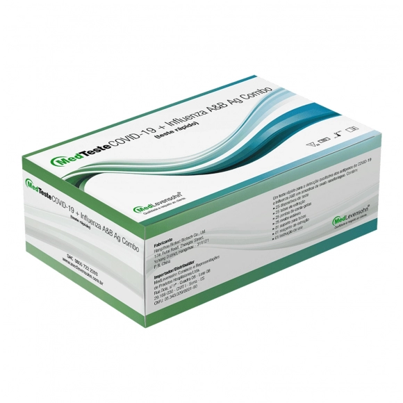 TESTE RÁPIDO MEDTESTE COVID-19 + INFLUENZA A+B C/25 MEDLEVENSON